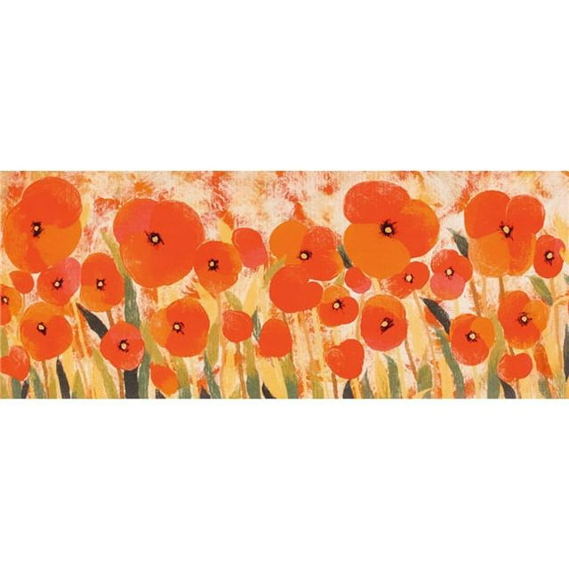 Trans-Ocean Imports ILUR5328324 23 x 59 Po Liora Mannequin Illusions Coquelicots d'Intérieur et d'Extérieur Machine Mat - Rouge