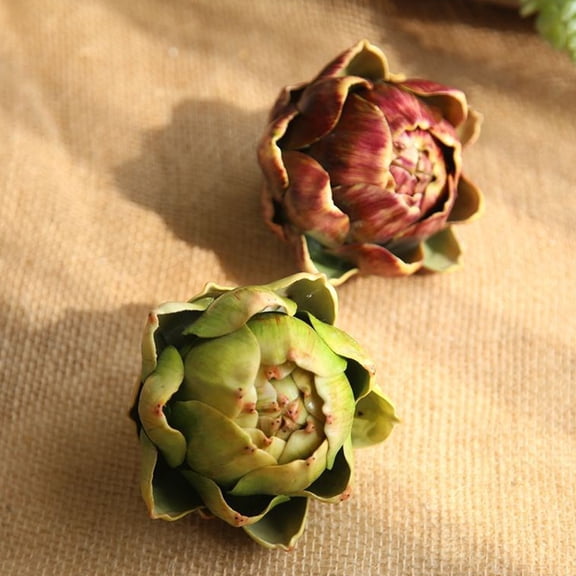 WRISTBIQUE Artificial Artichoke Photo Props Green Plastic 1Pcs 4.3X3.9X3.9in