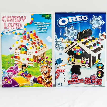 OREO and Candy Land Mini Holiday Christmas Gingerbread House Kit - Everything Included - 2 PACKS
