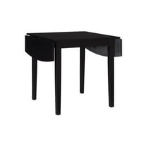 Linon Torino Square Drop Leaf Tbl Black