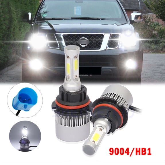 For Nissan 300ZX 1987-1989 6000K 2PC 9004 LED Headlight High/Low Beam Bulbs Kit