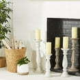 thumbnail image 3 of DecMode 3 Candle White Mango Wood Candle Holder, Set of 3, 3 of 10