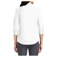 thumbnail image 2 of Mafoose Women's 3/4-Sleeve SuperPro Twill Shirt White X-Small, 2 of 5
