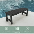 thumbnail image 2 of Outdoor Bench, Two Person Poly Lumber Porch Bench, Weatherproof Garden Bench That Never Rot and Fade, All-Weather Patio Bench Suit for Garden, Porch, and Park(Black), 2 of 6