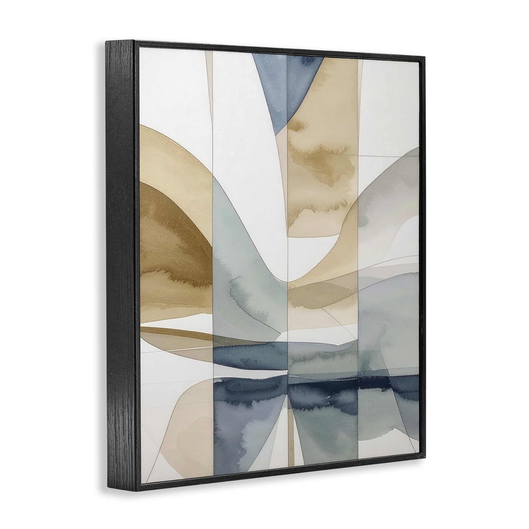 Stupell Industries Geographic Fluid Abstraction Black Framed Giclee Art, design by Alonza Saunders