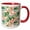 Red/White, variant on 3drose, Aloha Hibiscus Flower Leaves Monstera Jungle Tropical Hawaii Pattern, 15oz Two-tone Red Mug