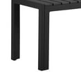 thumbnail image 4 of Theo 53 Inch Outdoor Bench, Black Aluminum Frame, Plank Style Seat Surface- Saltoro Sherpi, 4 of 5
