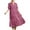 Pink, variant on Rezuofi New Womens Dresses Fashion Short Sleeve Solid V-Neck Skin-Friendly Long Womens Dresses Plus Size