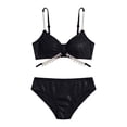 thumbnail image 3 of Generic Women's 2 Pieces Swimsuits Spaghetti Straps Bra Top with Side Tied Short Skirts Bikini Sets Beach Surfing Bathing Suit, 3 of 4