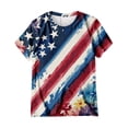 thumbnail image 6 of 2026 250th Anniversary of USA: Women's CrewNeck Short Sleeve Shirt Celebration Patriotic Flag Print 1776-2026 Tshirt, Vintage Commemorative Women's Long Sleeve Shirt 4th of July Sky Blue M, 6 of 6