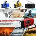 thumbnail image 2 of Radio Protable Solar Hand Crank Dynamo Powered AM/FM/NOAA Weather Radio Emergency Rescue LED Flashlight Mobile Power USBCharge, 2 of 6