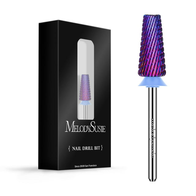 Brocas para uñas MelodySusie Professional 5 en 1 moradas