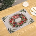 thumbnail image 4 of Juego de 4 manteles individuales navideños, tapete de cocina navideño para vacaciones de invierno, tapete para comedor, accesorio de Feliz Año Nuevo, 4 of 5
