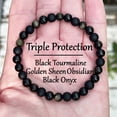 thumbnail image 1 of Pulsera dorada natural para hombre, joyería personalizada, pulsera lisa de piedra preciosa natural, 8 mm, 1 of 7