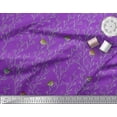 thumbnail image 3 of Soimoi Purple Cotton Duck Fabric Branch & Flycatcher Bird Fabric Prints By Yard 42 Inch Wide, 3 of 3