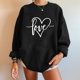 thumbnail image 1 of ICHUANYI Clearance Women's Fashion Sweatshirts Long Sleeved Lovely Printed Pullover Fall Crewneck Sweatshirt(Black, S) ICHUANYI WER2023081514311, 1 of 5