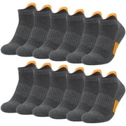 COOPLUS Mens Athletic Ankle Socks Men Running Breathable Low Cut Socks 6 Pairs