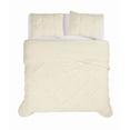 thumbnail image 4 of Truly Soft Pleated Texture 100% Microfiber Polyester Vanilla 3-Piece King Comforter Set, Solid Casual themed, Adult Bedding, OEKO-TEX Certified, 4 of 8