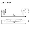 thumbnail image 5 of LOOKSEVEN Electric Guitar Stop Bar Tailpiece, Vintage Tune-O-Matic Rear Bridge for Les Paul Style Guitars-gold, 5 of 5