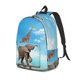 thumbnail image 1 of Easygdp Elephant Giraffe Mochila de Lona Resistente para Laptop, Compatible con Laptops de 15 a 17 pulgadas, Ideal para Escuela, Trabajo y Viajes-Medium, 1 of 5
