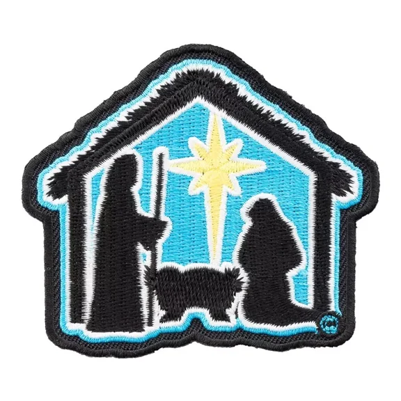 Star Of Bethlehem Nativity Scene Patch, Christmas Patches.