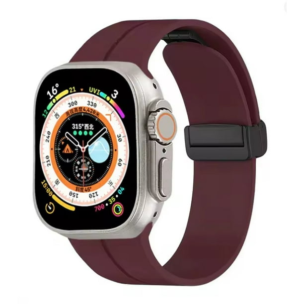 Correa Deportiva de Silicón para Apple Watch, Hebilla Magnética, Compatible con Todas las Series
