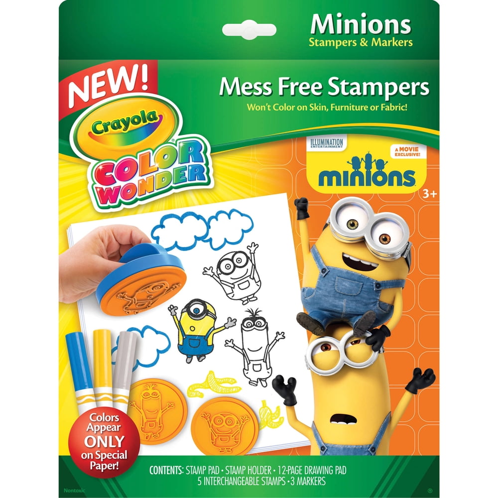 Crayola Color Wonder Minions Mess Free Stampers And Mess Free Markers 