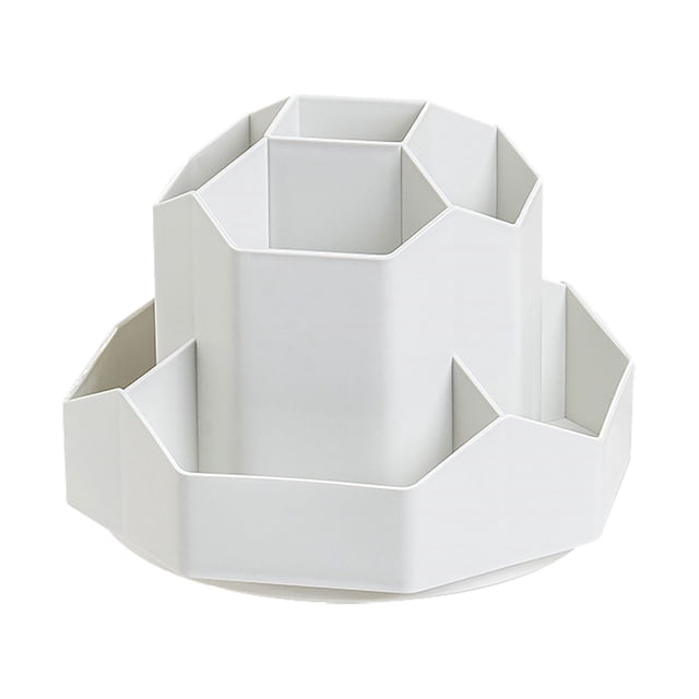 pdqouc Back To School Supplies office Supplies for Desk 9 Slots 360 Rotating Desk Organizers Desktop Storage Stationery Supplies Organizer Cute Pencil Cup Pot for office School Home