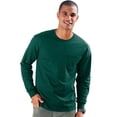 thumbnail image 1 of Hanes Mens TAGLESS Long-Sleeve T-Shirt with Pocket, S, Deep Forest, 1 of 4