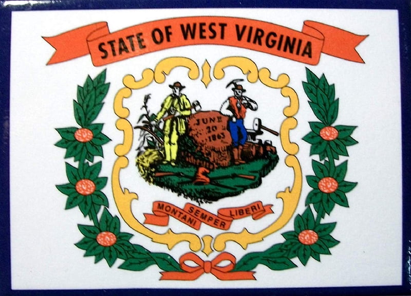 West Virginia The Mountain State Montage Fridge Magnet 