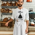 thumbnail image 4 of Matoen12 Polyester Suspenders Neck Apron Adjustable for Home Kitchen Work Clothes Barbecue Baking Apron Holiday Gift, 4 of 6