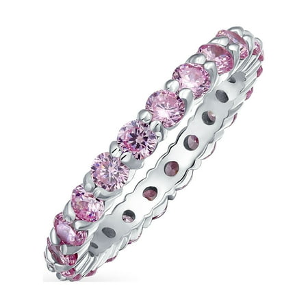 Bling Jewelry Womens Bridal Cocktail Statement Ring CZ Eternity Wedding Band