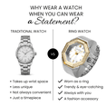 thumbnail image 4 of Jessica Simpson Women’s Silver Ring Watch, Octagon Bezel, Quartz Analog Movement, Adjustable Stretch Band, 4 of 7
