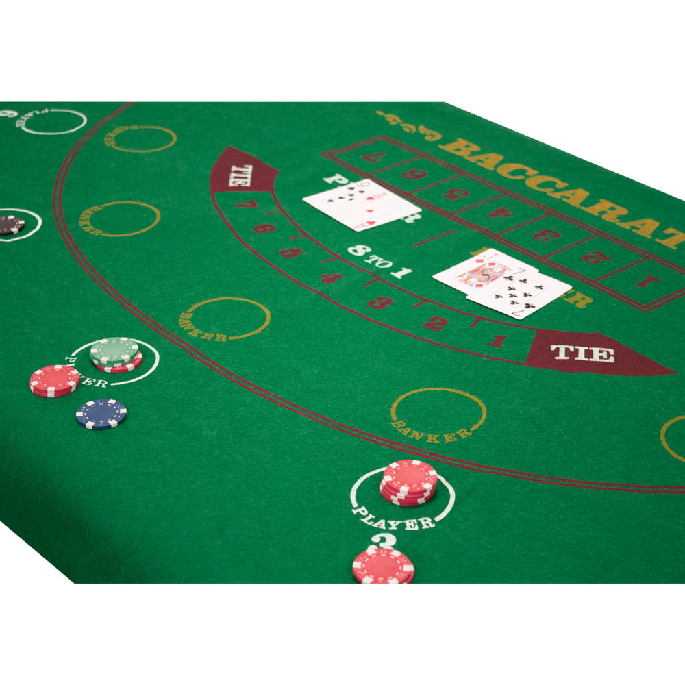 GSE Games & Sports Expert 36x72-Inch Blackjack/Craps/Roulette/Texas Holdem/Baccarat Casino Table Top Felt Layout Mat 