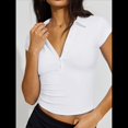 thumbnail image 4 of de Corta con Cuello en V y Botones para Mujer L, 4 of 8