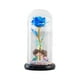 thumbnail image 3 of Flores artificiales, con cubierta de vidrio Lámpara LED Artesanía floral romántica Rosa Rosas preservadas para graduación Día de San Valentín Azul, 3 of 9
