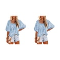 thumbnail image 3 of Blusa informal Qarigey para mujer y niñas con mangas con volantes transpirable básica, 3 of 6
