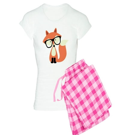 

CafePress - Hipster Red Fox - Women s Light Pajamas