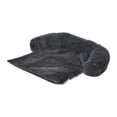 thumbnail image 6 of Max & Marlow 4558801 Unisex Plush Faux Fur Bolstered Sofa Cover & Pet Bed, Charcoal - Medium, 6 of 7