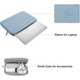 thumbnail image 2 of Mosiso Laptop Sleeve for MacBook Air 15 inch M3 A3114 M2 A2941 Lenovo Dell HP Asus Acer, Protective Neoprene Notebook Bag with Small Case, Airy Blue, 2 of 5