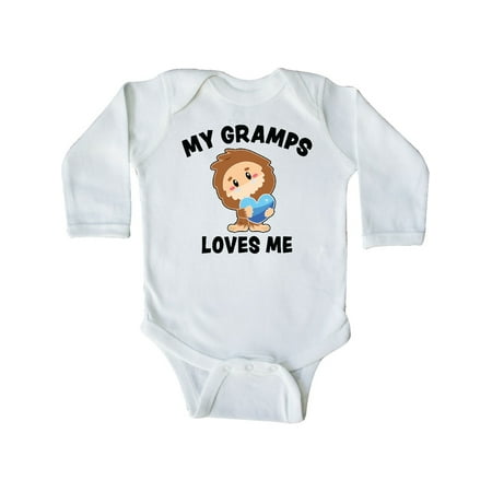 

Inktastic Cute Bigfoot My Gramps Loves Me Gift Baby Boy Long Sleeve Bodysuit
