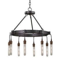 Kalco Lighting Stuyvesant 24" 8-light Brass Chandelier in Gray