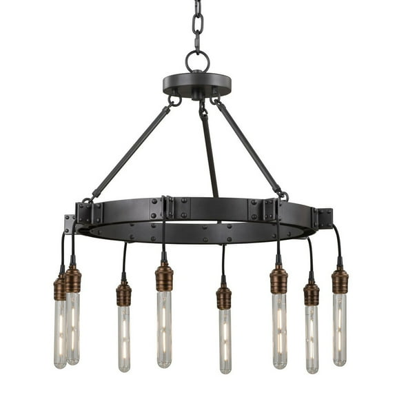 Kalco Lighting Stuyvesant 24" 8-light Brass Chandelier in Gray