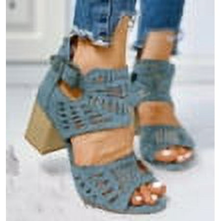 

Platform Sandals Women Fish Mouth Sandals Summer Casual Buckle Chunky Heel Sandals Slip On Cutout Wedge Sandals