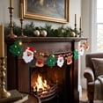 thumbnail image 5 of Felt Christmas Garland with LED Lights, Non-woven Santa Reindeer Tree Bunting Banner, Pre-strung Lighted Christmas Hanging Decor for Mantel Wall Fireplace Holiday Decoration, 5 of 7