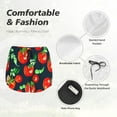 thumbnail image 4 of Pofeuu Tomatoes Print Women's Athletic Shorts Running Workout Shorts Tummy Control Quick Dry Gym Shorts with Pockets Double layer sports shorts-XX-Large, 4 of 7