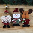 thumbnail image 5 of Christmas Plush Ornaments Santa & Snowman & Deer Dolls Christmas Decorations for Christmas Tree Pendant Holiday Party Decor, 5.9x2.4 Inch, 5 of 6