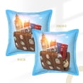 thumbnail image 3 of Bingfone Decorative Pillow Covers 16"X16" Trip To London Couch Pillow Cases Modern Farmhouse Covers For Couch Sofa Bed, 3 of 9