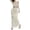 Beige, variant on QHFBli Womens Hollow Out Maxi Skirts Summer High Waisted Boho Fringe Hem Long Skirt