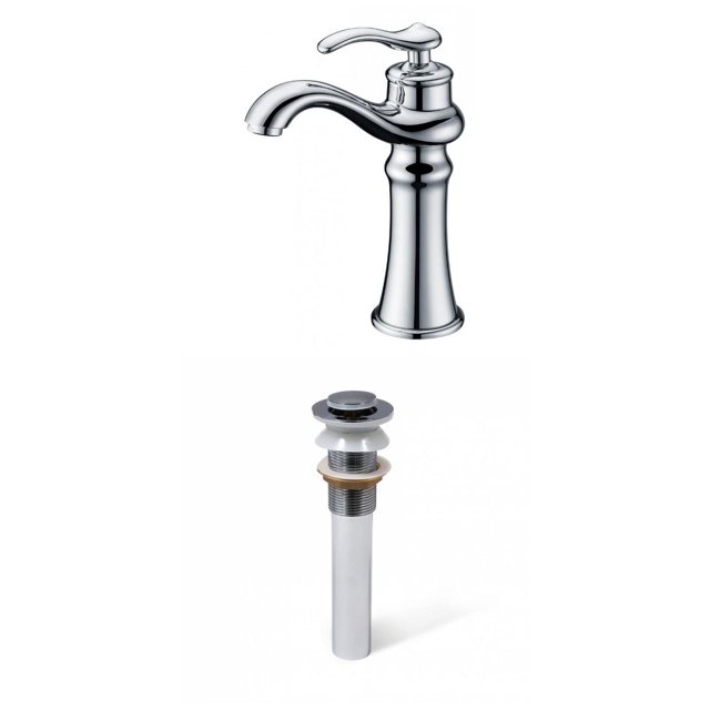 American Imaginations AI-33673 Deck Mount CUPC Approved Lead Free Brass Faucet Set In Chrome Color - Drain Incl.